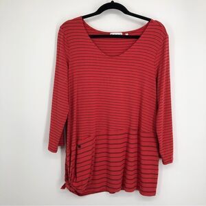 HABITAT Pink Stripe Tunic Top Womens Medium